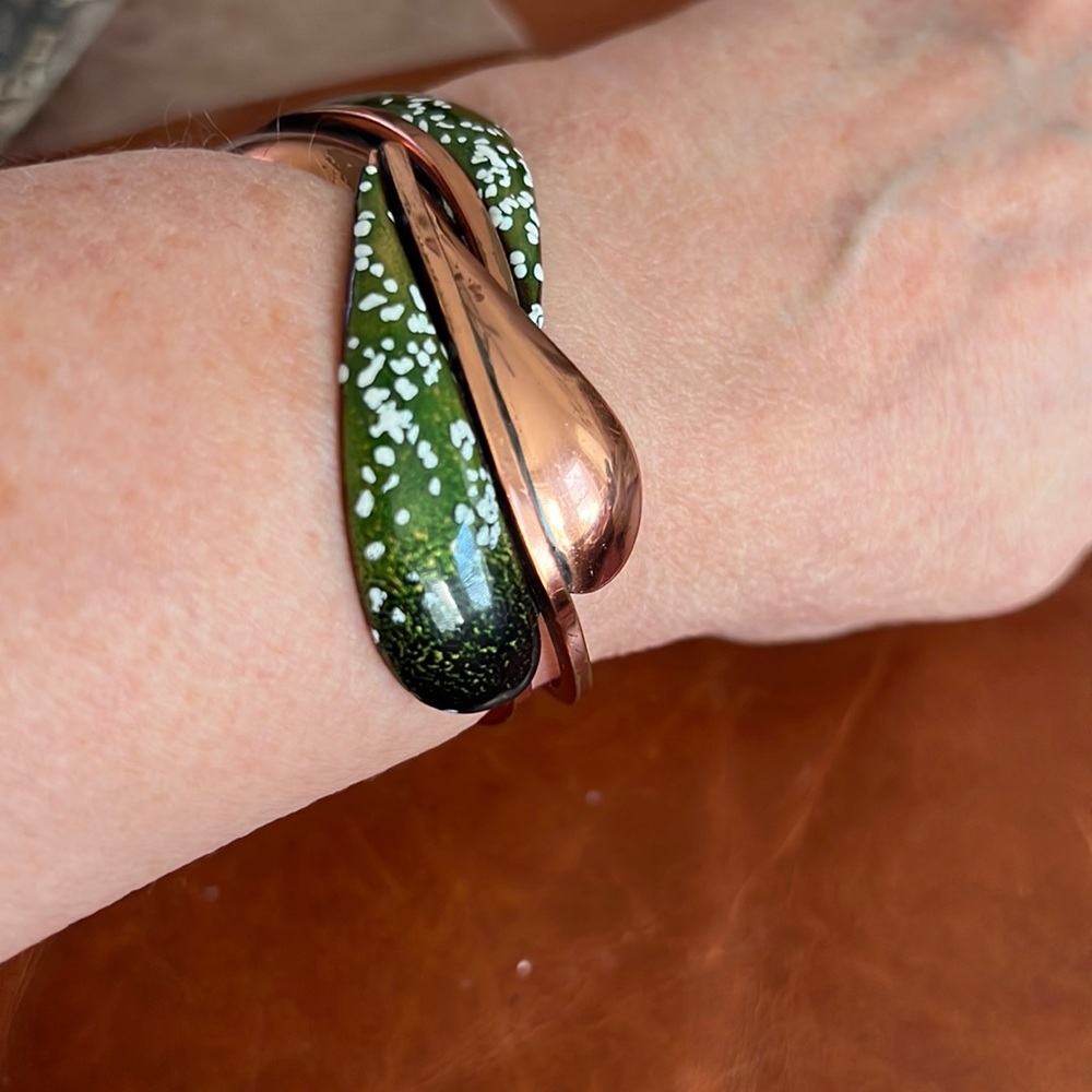 Renoir Matisse copper and enamel bracelet